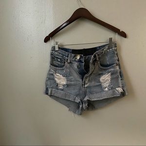 One Teaspoon High Waisted denim shorts